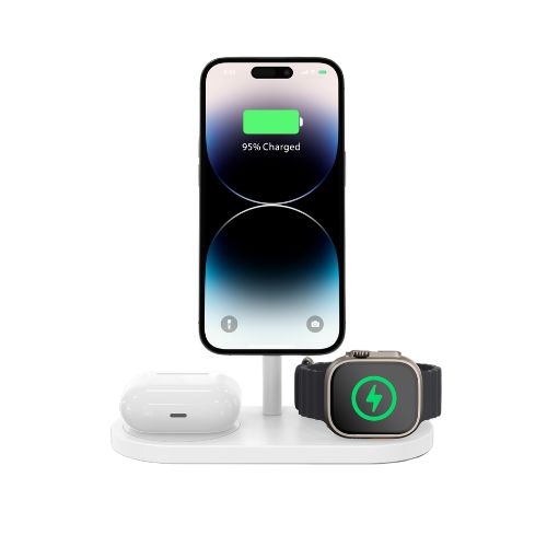 Cubenest 3v1 Bezdrátová magnetická nabíječka S313 Pro bílá