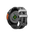 Cubenest Prémiový sportovní řemínek na Garmin Watch QuickFit 22 mm černo-šedý