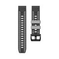 Cubenest Prémiový sportovní řemínek na Garmin Watch QuickFit 22 mm černo-šedý