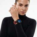 Cubenest Prémiový sportovní řemínek na Garmin Watch QuickFit 22 mm černo-červený