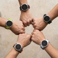 Cubenest Prémiový sportovní řemínek na Garmin Watch QuickFit 22 mm černo-červený