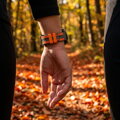 Cubenest Prémiový sportovní řemínek na Garmin Watch QuickFit 22 mm šedo-oranžový