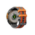 Cubenest Prémiový sportovní řemínek na Garmin Watch QuickFit 22 mm šedo-oranžový