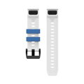 Cubenest Prémiový sportovní řemínek na Garmin Watch QuickFit 22 mm bílo-modrý