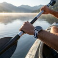 Cubenest Prémiový sportovní řemínek na Garmin Watch QuickFit 22 mm bílo-modrý
