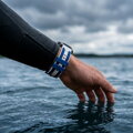 Cubenest Prémiový sportovní řemínek na Garmin Watch QuickFit 22 mm bílo-modrý