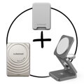 Akční set 3PACK - MagSafe nabíječka 3v1 šedá + MagSafe powerbanka UltraSlim + MagSafe peněženka