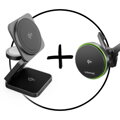 Akční set 2PACK - Qi2 MagSafe nabíječka 3v1 + Qi2 MagSafe nabíječka do auta