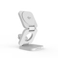 Cubenest 3v1 Qi2 Skládací bezdrátová magnetická nabíječka EQ310 bílá