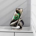 Cubenest 3v1 Qi2 Skládací bezdrátová magnetická nabíječka SQ312 Pro titanová