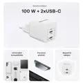 Cubenest PD GaN Nano adaptér 2xUSB-C 100W N2D100