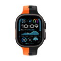 Cubenest Prémiový sportovní řemínek na Apple Watch černo-oranžový