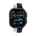 Cubenest Prémiový sportovní řemínek na Apple Watch černo-šedý