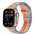 Cubenest Prémiový sportovní řemínek na Apple Watch oranžovo-šedý