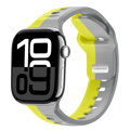 Cubenest Prémiový sportovní řemínek na Apple Watch žluto-šedý