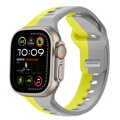 Cubenest Prémiový sportovní řemínek na Apple Watch žluto-šedý
