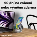 Cubenest 3v1 Skládací bezdrátová magnetická nabíječka S312 Pro černá