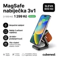 Cubenest 3v1 Skládací bezdrátová magnetická nabíječka S312 Pro černá