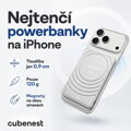 Cubenest Qi2 Magnetická bezdrátová powerbanka SlimDual 5000 mAh SQ1B3D stříbrná
