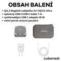 Cubenest 3v1 Qi2.2 Skládací bezdrátová magnetická nabíječka SQ312 Ultra šedá