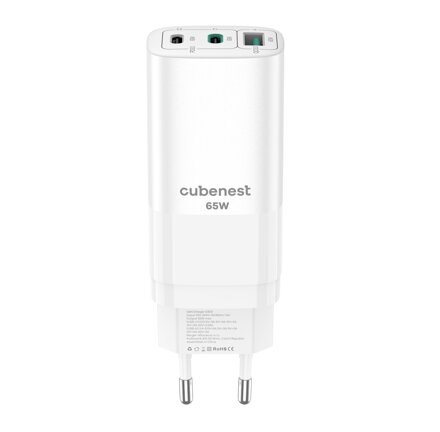 Cubenest PD GaN Adaptér 65W S3D0 bílý