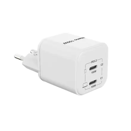 Cubenest PD GaN Nano adaptér 2xUSB-C 100W N2D100