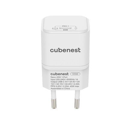 Cubenest PD GaN Nano adaptér USB-C 45W N1D45