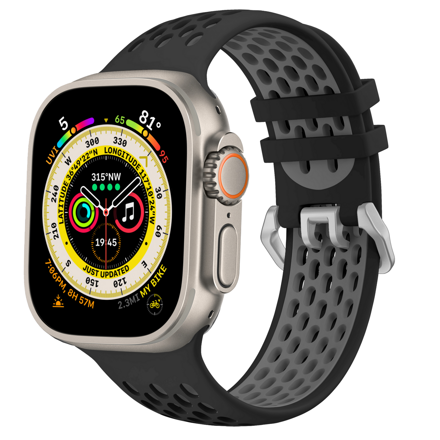 Cubenest Sportovní řemínek na Apple Watch černo-šedý