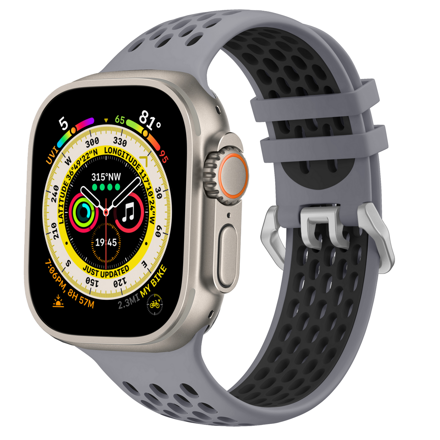 Cubenest Sportovní řemínek na Apple Watch šedo-černý