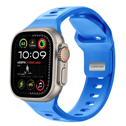 Cubenest Prémiový sportovní řemínek na Apple Watch modrý