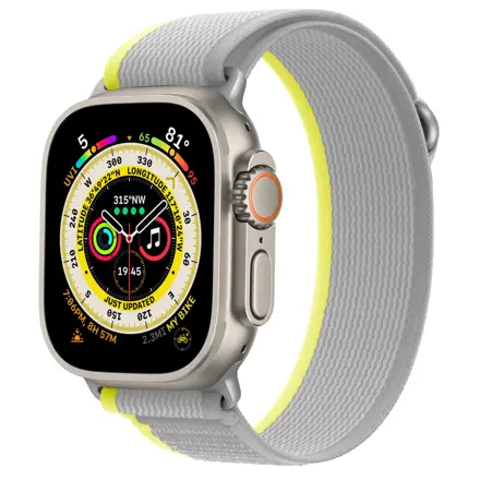 Cubenest Řemínek na Apple Watch Trailový tah žluto-šedý