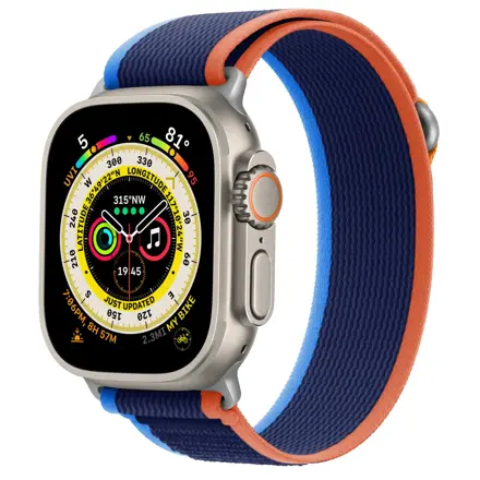 Cubenest Řemínek na Apple Watch Trailový tah modro-oranžový