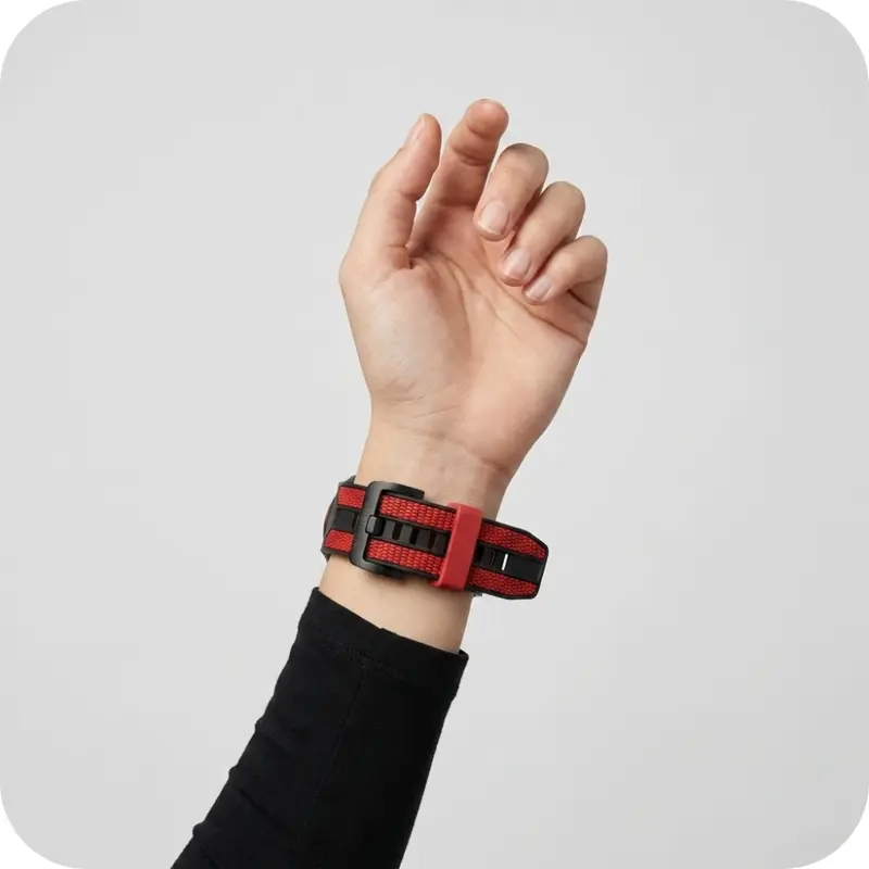 Cubenest Řemínek Garmin QuickFit 22 mm černo-červený Cubenest Řemínek Garmin QuickFit 22 mm černo-červený