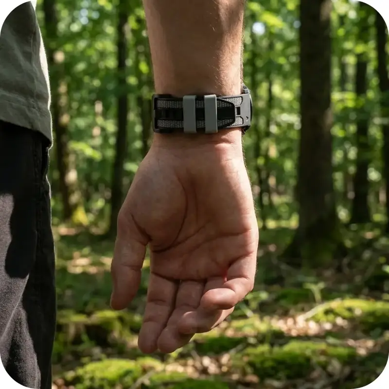 Cubenest Řemínek Garmin QuickFit 22 mm černo-červený Cubenest Řemínek Garmin QuickFit 22 mm černo-červený