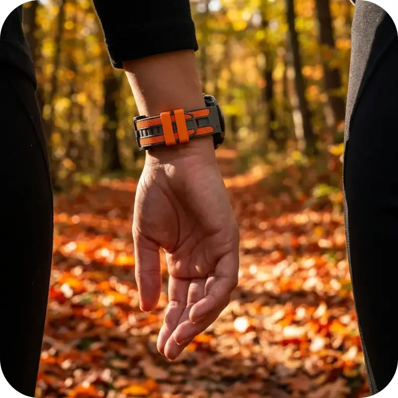 Cubenest Řemínek Garmin QuickFit 22 mm černo-červený Cubenest Řemínek Garmin QuickFit 22 mm černo-červený