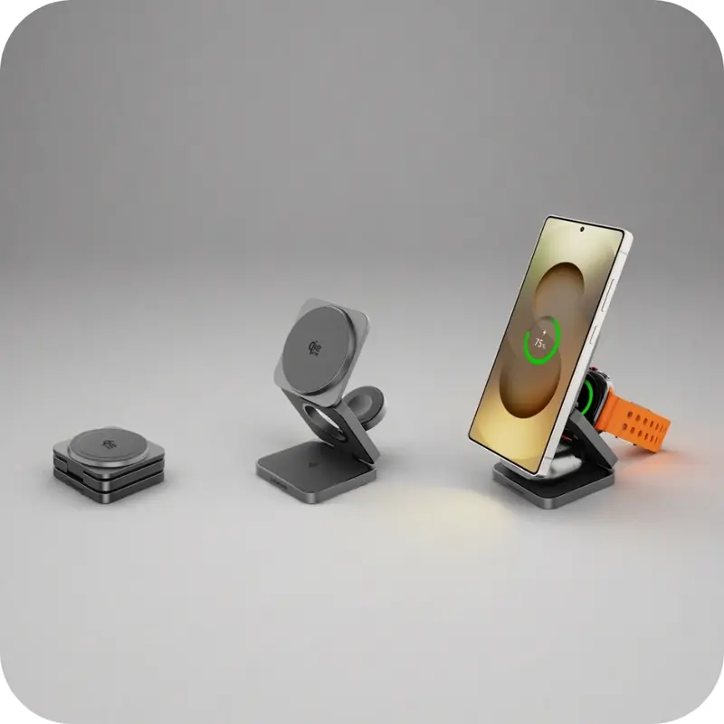 Qi2.2 Skládací MagSafe nabíječka 3v1 Samsung