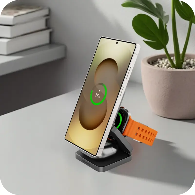 Qi2.2 Skládací MagSafe nabíječka 3v1 Samsung