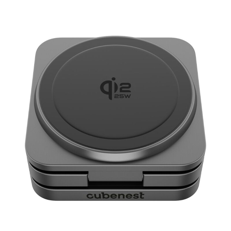 Cubenest 3v1 Qi2.2 Skládací bezdrátová magnetická nabíječka SQS312 Pro Samsung Watch