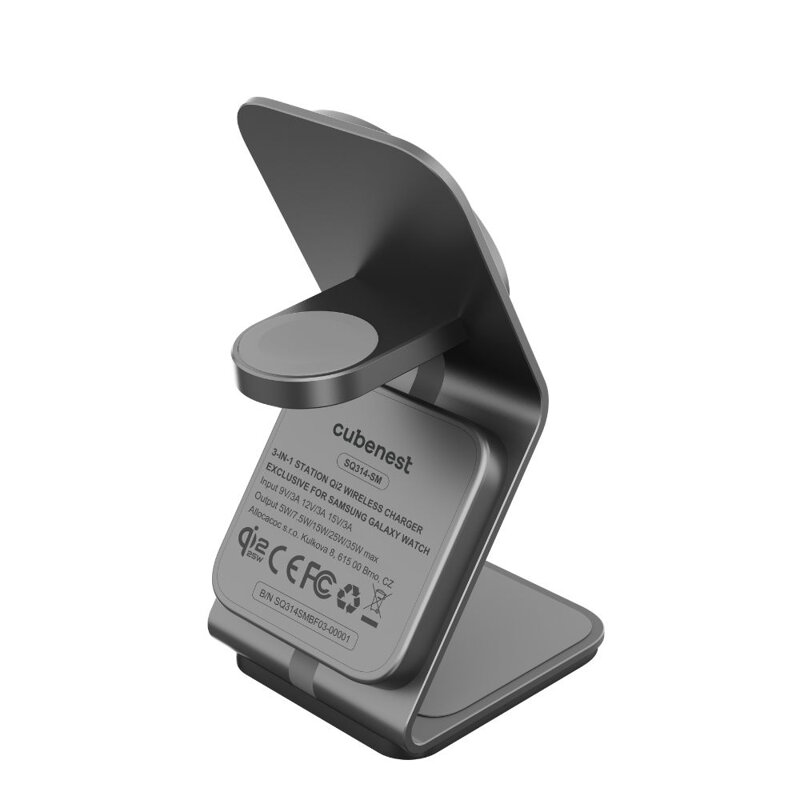 Cubenest 3v1 Qi2.2 Bezdrátová magnetická nabíječka SQS314 Samsung Watch