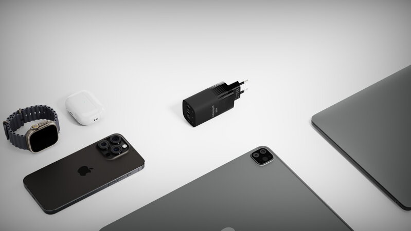 Cubenest PD GaN Adaptér 65W S3D0 černý