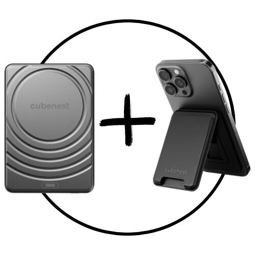 Akční set 2PACK černý - MagSafe powerbanka SlimDuo + MagSafe peněženka Akční set 2PACK černý - MagSafe powerbanka SlimDuo + MagSafe peněženka