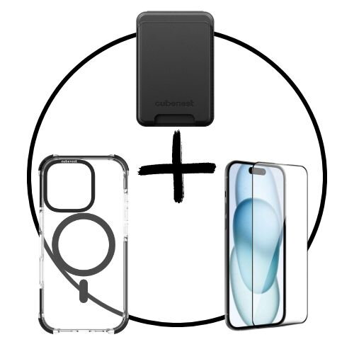 Akční set 3PACK iPhone 16 Pro černý - MagSafe peněženka + MagSafe kryt + ochranné sklo Akční set 3PACK iPhone 16 Pro černý - MagSafe peněženka + MagSafe kryt + ochranné sklo