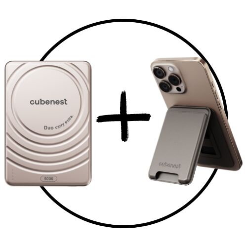 Akční set 2PACK zlatý - MagSafe powerbanka SlimDuo + MagSafe peněženka Akční set 2PACK zlatý - MagSafe powerbanka SlimDuo + MagSafe peněženka
