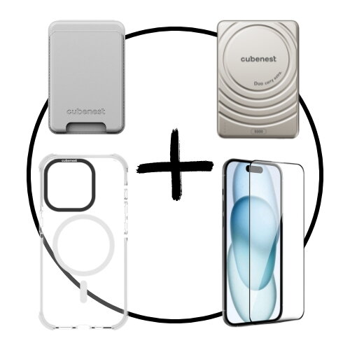 Akční set 4PACK iPhone 15 Pro - MagSafe powerbanka UltraSlim + MagSafe peněženka + MagSafe kryt + ochranné sklo Akční set 4PACK iPhone 15 Pro - MagSafe powerbanka UltraSlim + MagSafe peněženka + MagSafe kryt + ochranné sklo