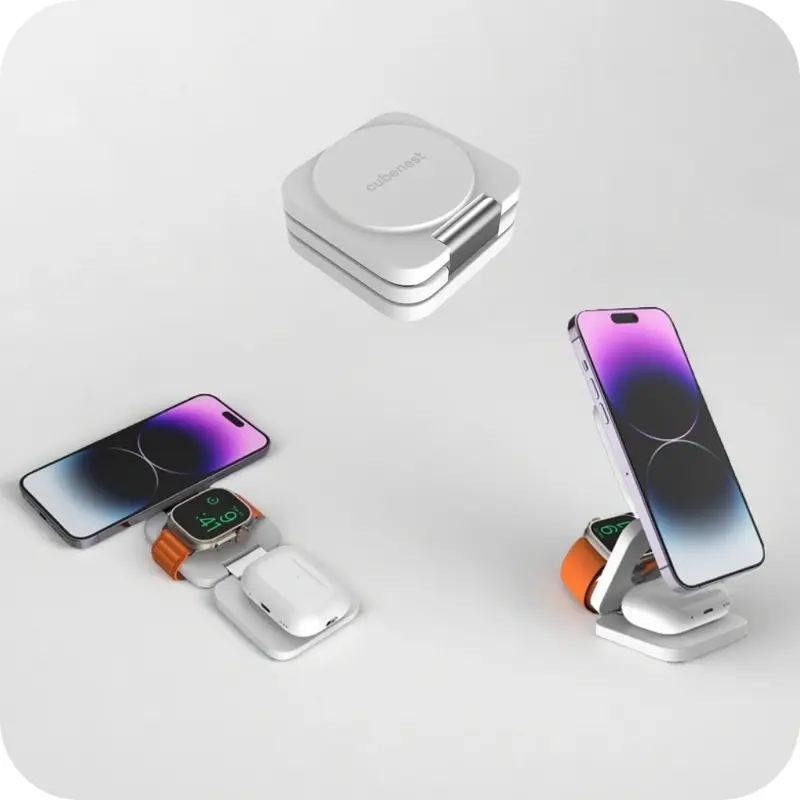 Qi2 Skládací MagSafe nabíječka 3v1