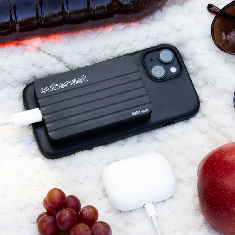 Cubenest Magnetická bezdrátová powerbanka 5000 mAh S1B1 černá