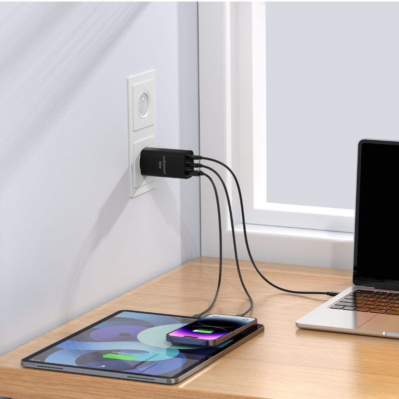 Cubenest PD GaN Adaptér 65W S3D0 černý