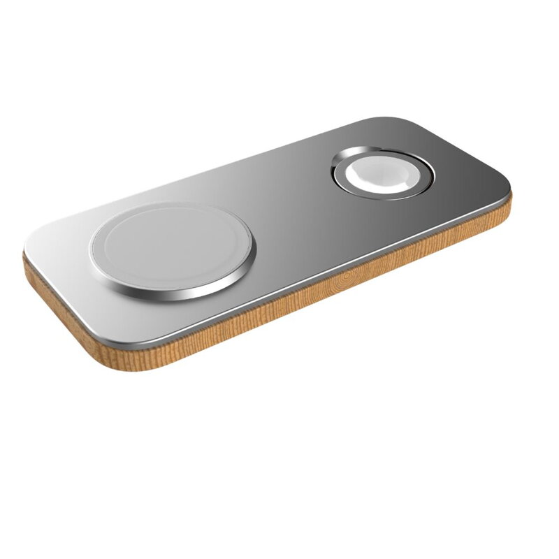 Cubenest 2v1 Bezdrátová magnetická nabíječka K200 stříbrná