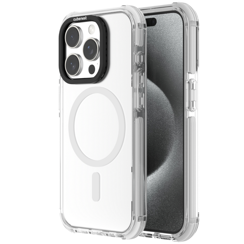 Cubenest Kryt na iPhone 15 Pro MagPro Strong Guard bílý