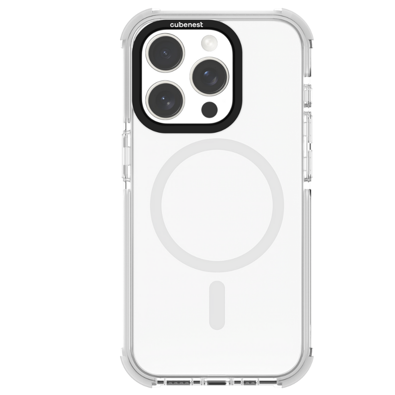 Cubenest Kryt na iPhone 15 Pro MagPro Strong Guard bílý